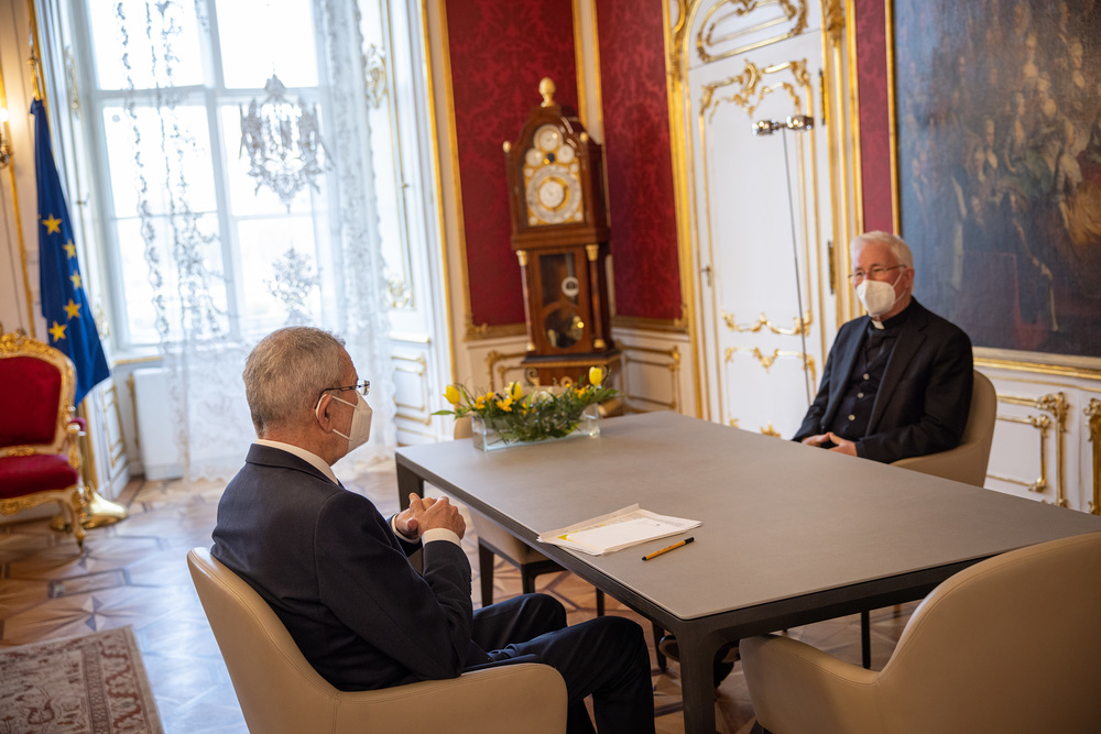 Bundespräsident Van der Bellen und Erzbischof Franz Lackner / HBF/Lechner