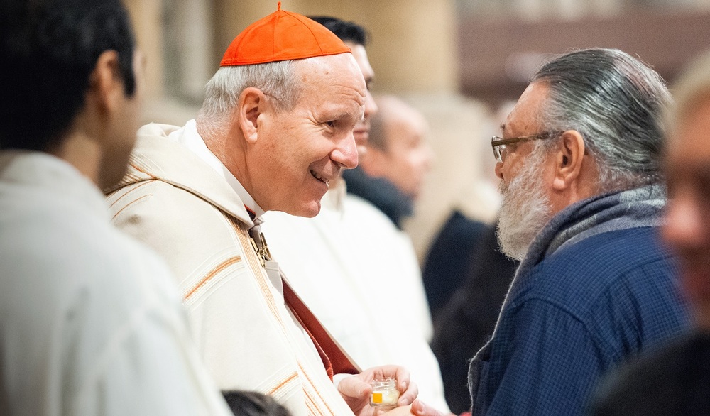 Kardinal Schönborn beim Segensgottesdienst mit armutsbetroffenen Menschen am Welttag der Armen 2018 im Wiener Stephansdom / Stefanie Steindl/Erzdiözese Wien
