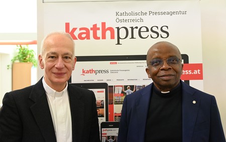 Caritas Europa Präsident Michael Landau und Caritas Afrika Präsident Pierre Cibambo