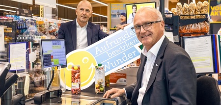 Ernst Weißenbacher (Billa Vertriebsleitung), Mag. Johannes Dines (Caritas Direktor Salzburg)