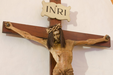 Gekreuzigter / kathbild.at/Rupprecht, Franz Josef Rupprecht Gekreuzigter / Jesus / Korpus mit Rosshaarperücke