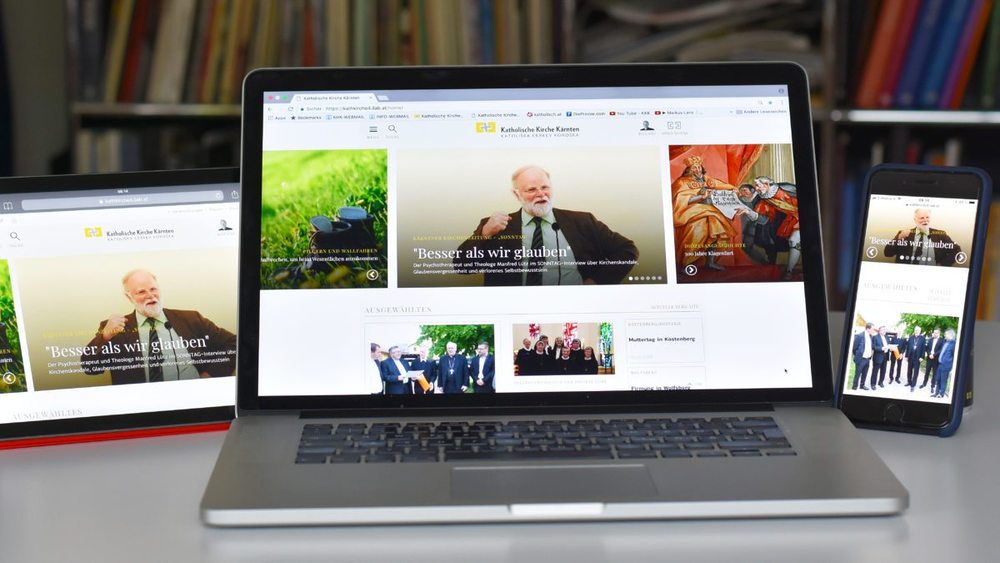 Ob Laptop, Tablet oder Mobiltelefon - das neue (responsive) Design 'sitzt' hervorragend / © Foto: KH Kronawetter/Internetredaktion)