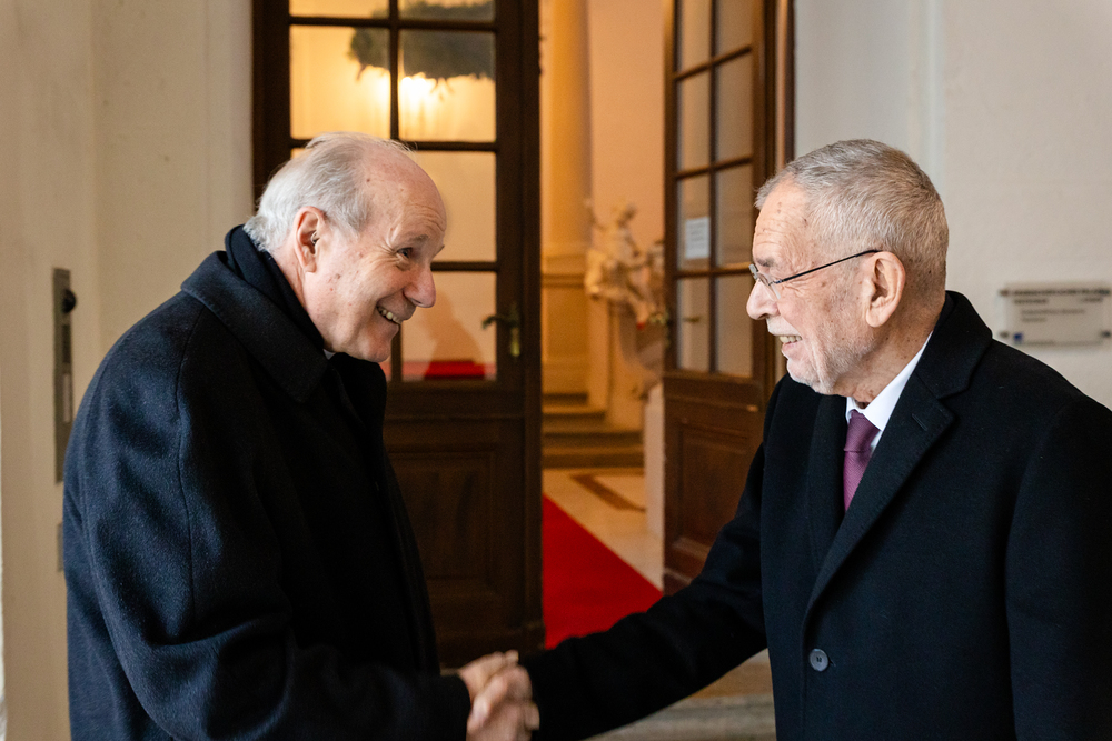 Kardinal Schönborn und Bundespräsident Van der Bellen / Erzdiözese Wien/ Schönlaub Van der Bellen spricht bei Schönborn-Dankgottesdienst im Stephansdom
