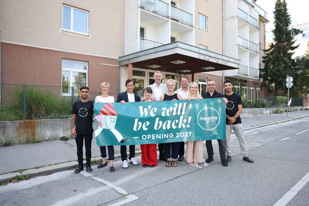 Projektpräsentation magdas-Hotel im Prater / Johannes Hloch / Caritas Baustart für zweites 'magdas'-Hotel der Caritas am Wiener Prater