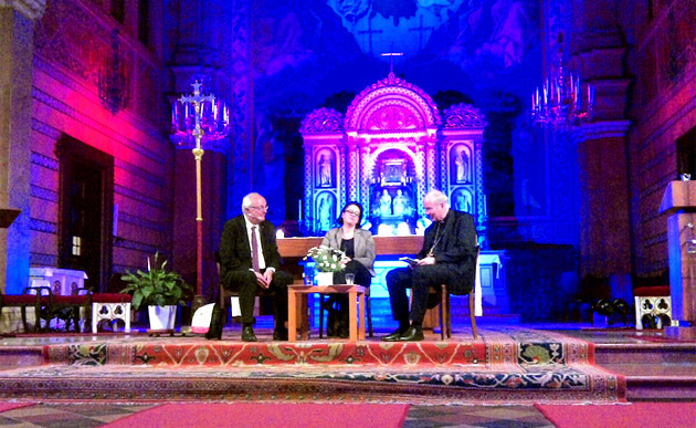 Kardinal Christoph Schönborn und Bischof Michael Bünker bei der 'Langen Nacht der Kirchen' / kathpress / Pernsteiner
